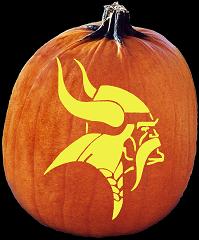 SPOOKMASTER NFL FOOTBALL MINNESOTA VIKINGS PUMPKIN CARVING PATTERN