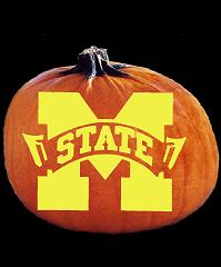 SpookMaster Mississippi State Bulldogs College Football Team Pumpkin Carving Pattern