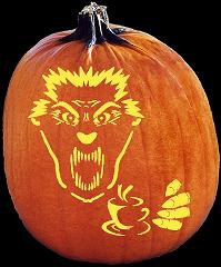 SPOOKMASTER MONDAY MORNING MONSTER PUMPKIN CARVING PATTERN