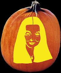 SPOOKMASTER MORTICIA ADDAMS PUMPKIN CARVING PATTERN