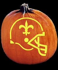 SPOOKMASTER NFL FOOTBALL NEW ORLEANS SAINTS HELMET PUMPKIN CARVING PATTERN