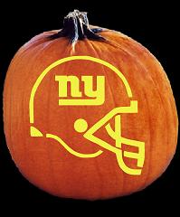 SPOOKMASTER NFL FOOTBALL NEW YORK GIANTS HELMET PUMPKIN CARVING PATTERN