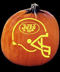 SPOOKMASTER NFL FOOTBALL NEW YORK JETS HELMET PUMPKIN CARVING PATTERN