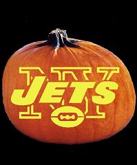 SPOOKMASTER NFL FOOTBALL NEW YORK JETS PUMPKIN CARVING PATTERN