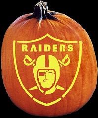 SPOOKMASTER NFL FOOTBALL OAKLAND RAIDERS PUMPKIN CARVING PATTERN