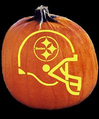 SPOOKMASTER NFL FOOTBALL PITTSBURGH STEELERS HELMET PUMPKIN CARVING PATTERN