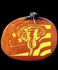 SpookMaster Republican Party Elephant Pumpkin Carving Pattern