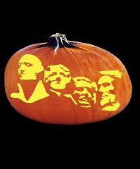 SPOOKMASTER MOUNT RUSHMORE PUMPKIN CARVING PATTERN