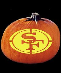 SPOOKMASTER NFL FOOTBALL SAN FRANCISCO 49ERS PUMPKIN CARVING PATTERN