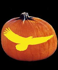 SPOOKMASTER SOARING EAGLE PUMPKIN CARVING PATTERN