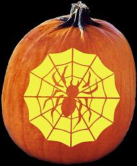 SPOOKMASTER SPIDER WEB PUMPKIN CARVING PATTERN