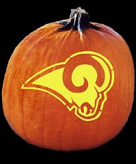 SPOOKMASTER NFL FOOTBALL ST LOUIS RAMS PUMPKIN CARVING PATTERN