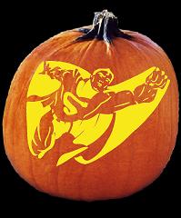 SPOOKMASTER SUPERMAN PUMPKIN CARVING PATTERN