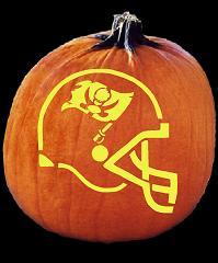 SPOOKMASTER NFL FOOTBALL TAMPA BAY BUCCANEERS HELMET PUMPKIN CARVING PATTERN