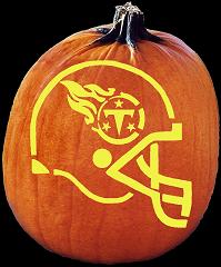 SPOOKMASTER NFL FOOTBALL TENNESSEE TITANS HELMET PUMPKIN CARVING PATTERN