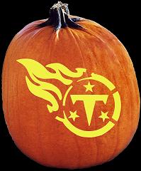 SPOOKMASTER NFL FOOTBALL TENNESSEE TITANS PUMPKIN CARVING PATTERN