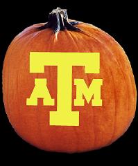 SpookMaster Texas A & M Aggies College Football Team Pumpkin Carving Pattern