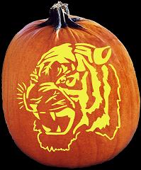 SPOOKMASTER TIGER PUMPKIN CARVING PATTERN