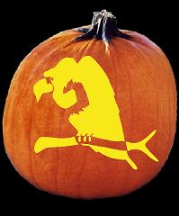 SPOOKMASTER VULTURE PUMPKIN CARVING PATTERN