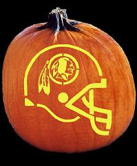 SPOOKMASTER NFL FOOTBALL WASHINGTON REDSKINS HELMET PUMPKIN CARVING PATTERN