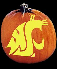 SpookMaster Washington State Cougars College Football Team Pumpkin Carving Pattern